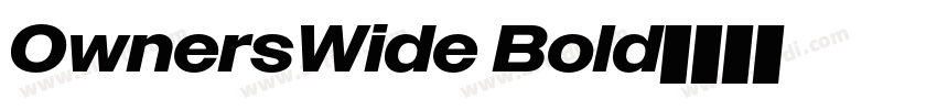 OwnersWide Bold字体转换